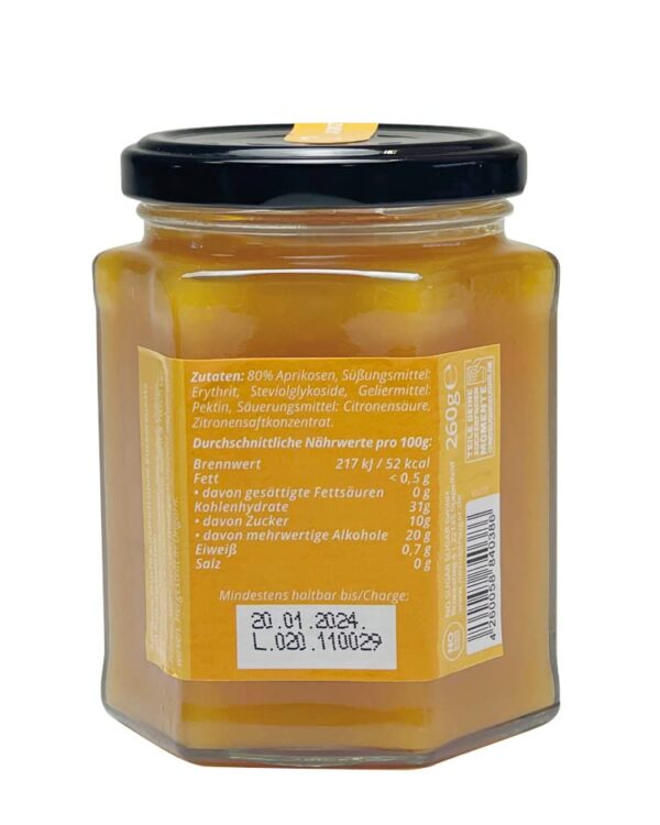 NO SUGAR SUGAR Fruchtaufstrich Probier-Set Erdbeere, Waldfrucht, Aprikose, Pflaume, Sauerkirsche ohne Zuckerzusatz mindestens 80% Fruchtanteil mit Erythrit und Stevia | Hergestellt in der EU (Je 260g) – Bild 4